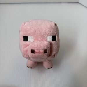 Original 2013 Minecraft 6 Inch Pink Pig Plush Mojang Jinx Jazwares